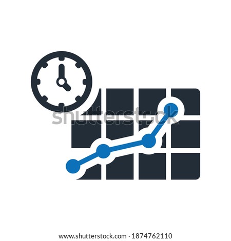 Delay history icon.time,plan,statistics (vector illustration)