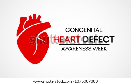 Vector illustration on the theme of Congenital Heart Defect Awareness Week observed each year during February 7–14 to promote awareness and education about congenital heart defects (CHDs).