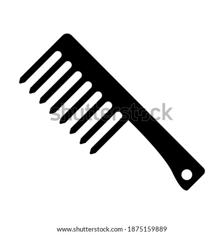comb icon of glyph style vector illustration design