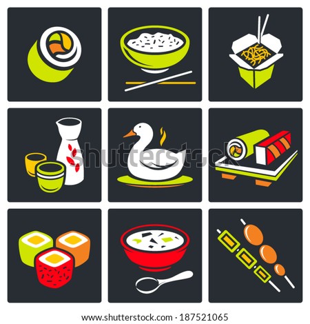 Sushi Icons Set