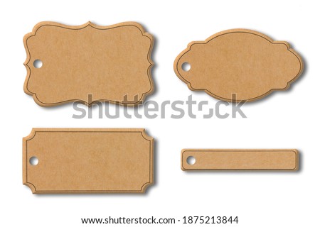 labels isolated on white -old style