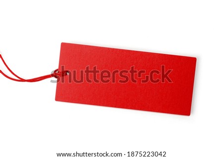 red label isolated on white with rope