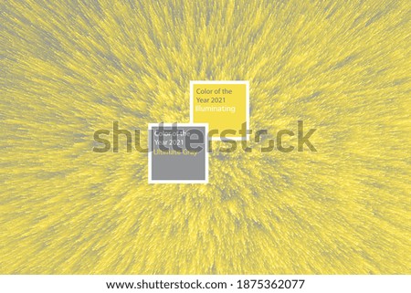 Trendy colors of 2021- Ultimate Gray and Illuminating, abstract motion texture background 