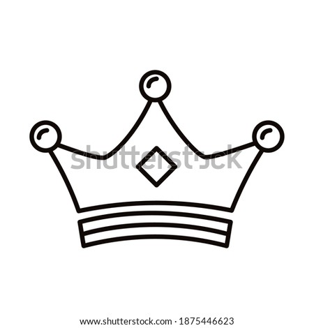 crown king royal line style icon vector illustration design