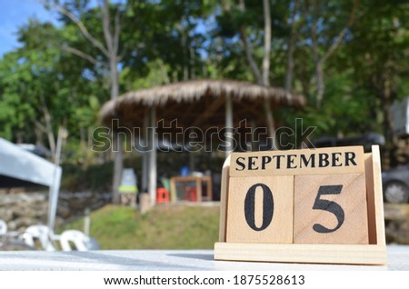 September 5, empty cover background for tourism.