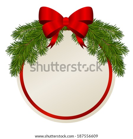  christmas Gift card  with pine tree