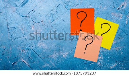 Question mark. Education and knowledge concept