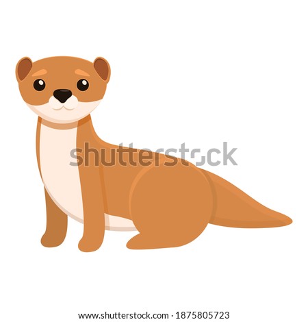 Weasel mink icon. Cartoon of weasel mink vector icon for web design isolated on white background