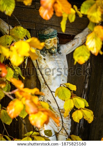 typical old bavarian wayside cross - photo