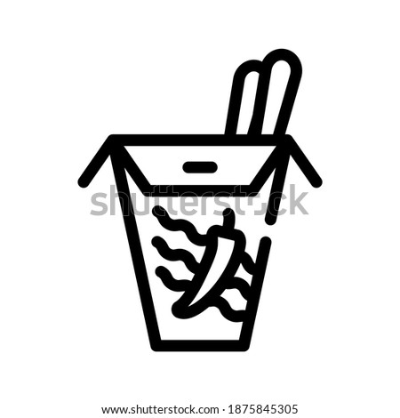 spicy asian food line icon vector. spicy asian food sign. isolated contour symbol black illustration