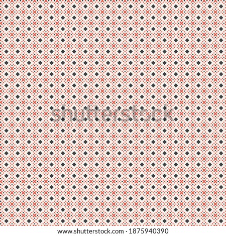 Vector seamless pattern. Abstract small textured background. Classical simple geometrical texture with repeating crosses, rhombuses. Surface for wrapping paper, shirts, cloths.