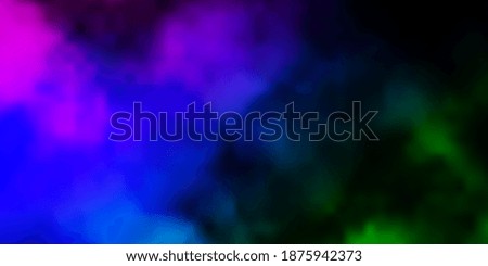 Dark Multicolor vector backdrop with cumulus. Illustration in abstract style with gradient clouds. Template for websites.