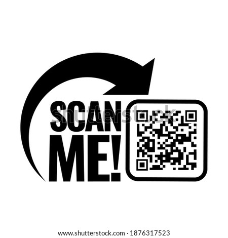 Scan me icon. Symbol or emblem. vector illustration Royalty-Free Stock Photo #1876317523
