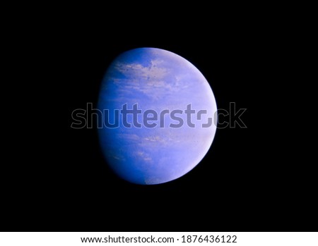 super-earth planet, realistic exoplanet, earth-like planet in far space, planets background