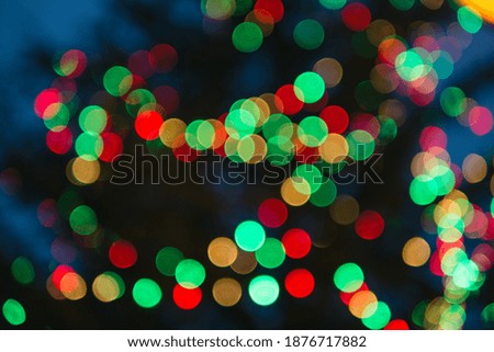 Beautiful Christmas tree bokeh light display for the holidays.