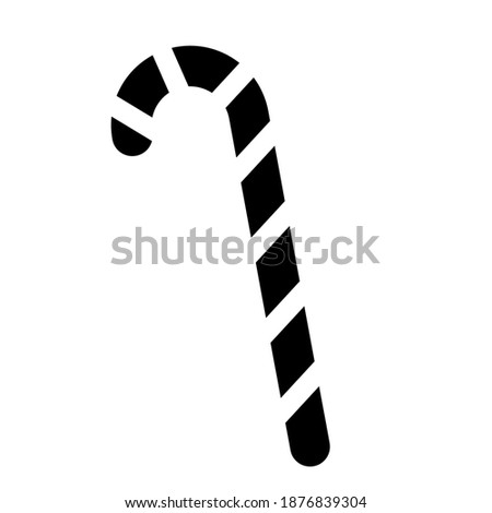 Isolated christmas candy icon. Candy stick. Vector illustration