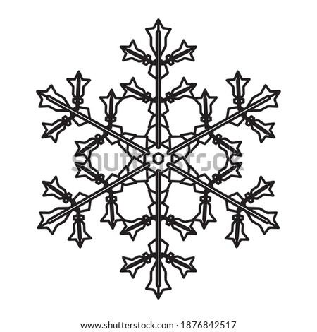 Isolated blue snowflake. Christmas and winter season - Vector