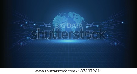 Big data communication speed data transfer futuristic digital technology background banner and wallpapers.