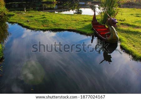 Dragon Boat on Lake Rawa Gede for visitor