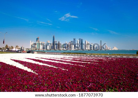 national day celebration qatar, doha  Royalty-Free Stock Photo #1877073970