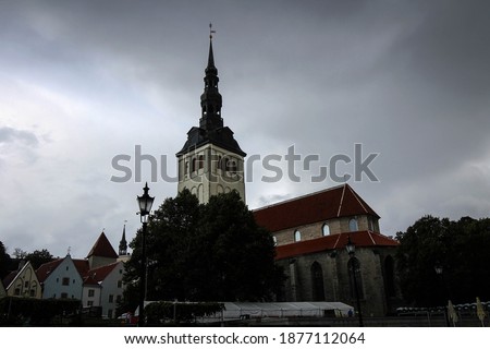 Saint Olaf's church view in Tallinn, Estonia
