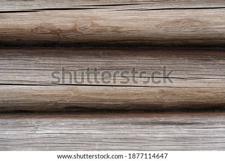 Rustic old wooden logs texture natural background. Dark wood background natural texture. Vintage grey pattern for decoration design. Home decor. Copy space.