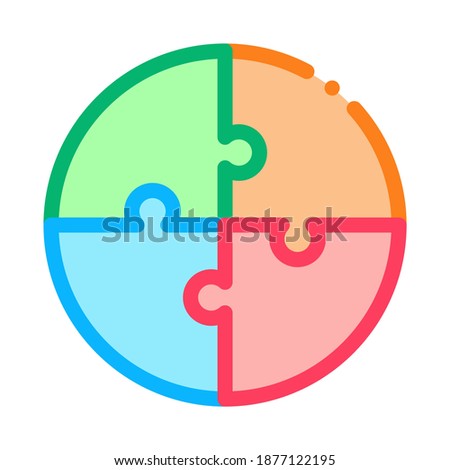 Swot Puzzle Icon Vector. Outline Swot Puzzle Sign. Isolated Contour Symbol Illustration