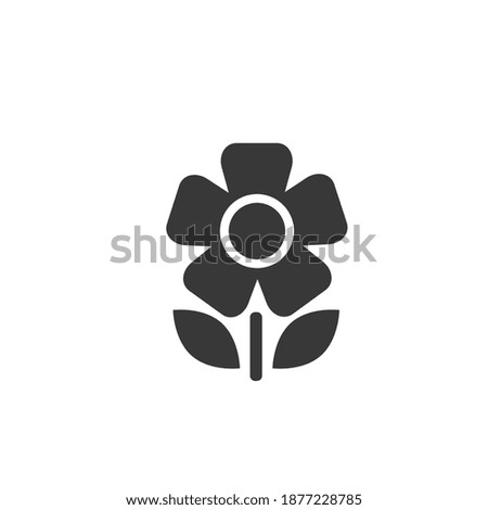Flower vector icon in flat
