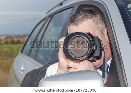 Man photographed from the car