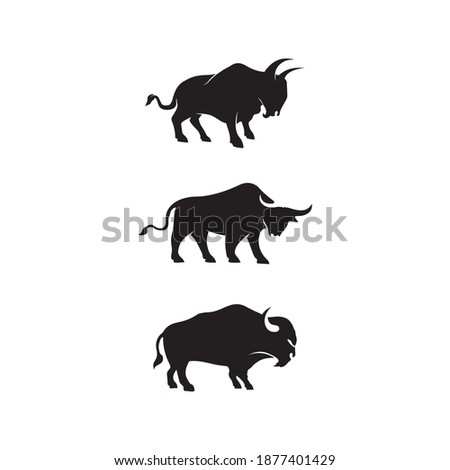 animal mammals cow, Bull horn and head buffalo logo and symbols template icons app