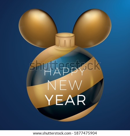 Happy new year 2021 card. Holiday banner - Vector