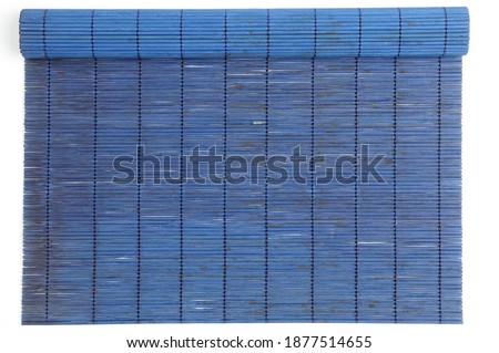 Bamboo mat on an isolated white background
