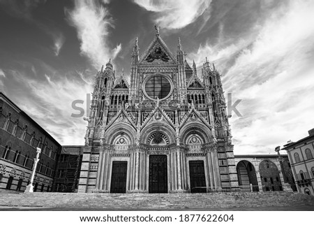 Siena Cathedral (Duomo di Siena) is a medieval church, now dedicated to the Assumption of Mary, completed between 1215 and 1263, Siena, Italy