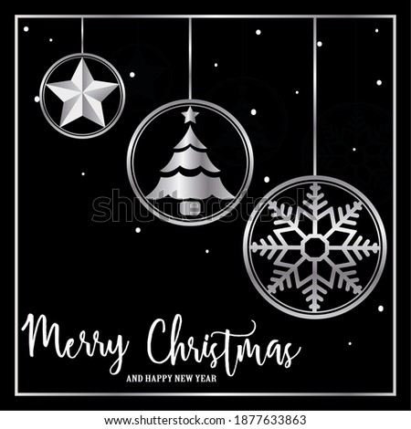 Merry christmas and new year card - Vector