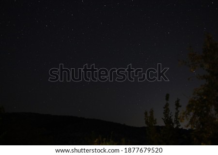 Starry sky in the dark of August night. Very nice background.
