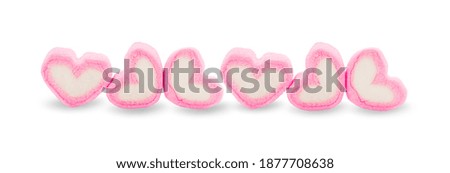 colorful marshmallows candy an isolated on white background