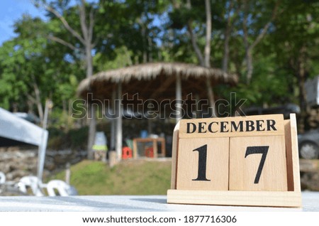 December 17, empty cover background for tourism.