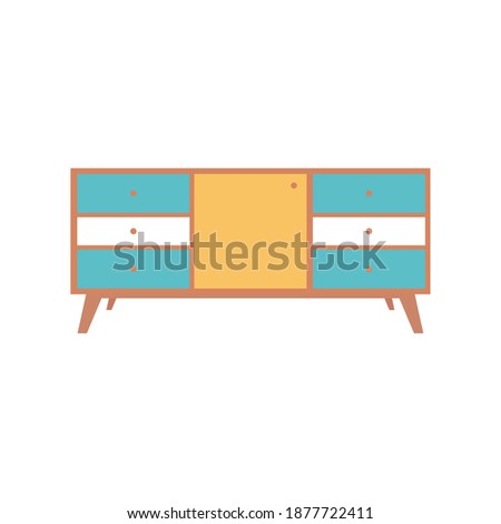 Isolated small table household items icon- Vector