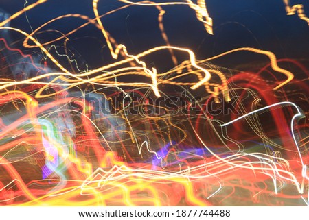 Abstract lighting line and beautiful colors of blurred pictures. 