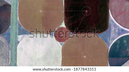 harassed, United States, abstract photography of relief drawings in fields in the U.S.A. from the air, Genre: abstract expressionism, abstract expressionist photography, 