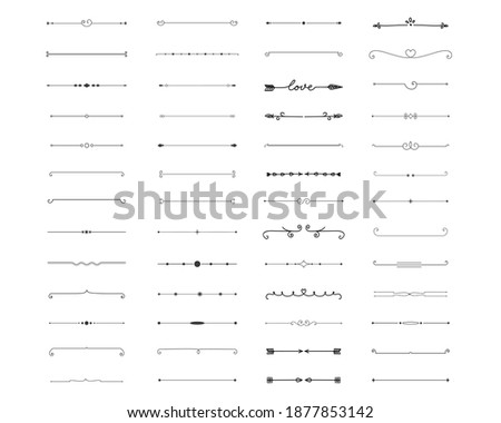 Decorative Text Dividers Flat Vector Royalty-Free Stock Photo #1877853142