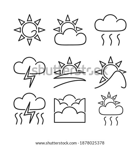 weather icon. Simple and elegant line art, for web design, mobile apps, logos, cards or print media, etc.