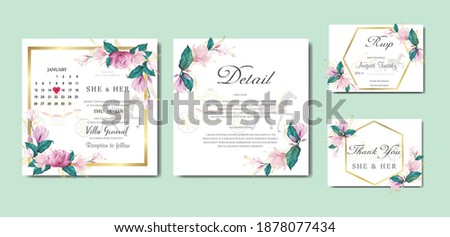 Creative wedding invitation card cmyk color ,eps format 