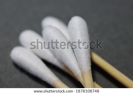 Ear sticks clean on gray background