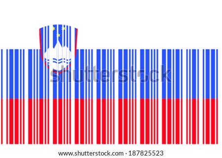 The Flag of Slovenia in a Barcode Format