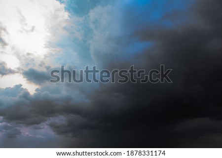 Nimbus grey background . Dark clouds in the sky 