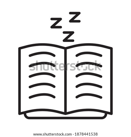book open with Insomnia z letters line style icon vector illustration design