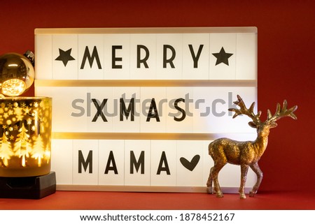 Light box for christmas mama