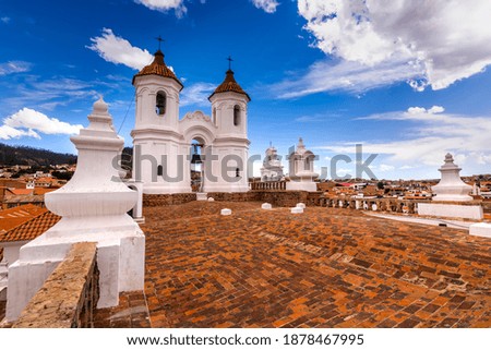 View of San Felipe Neri church in Sucre, Bolivia.
