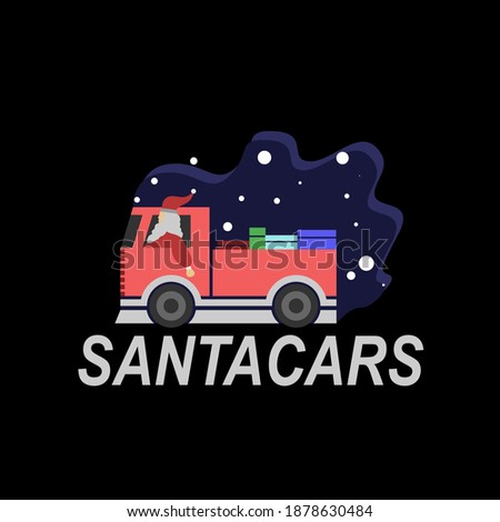 Santa Cars Design Vector Illustration